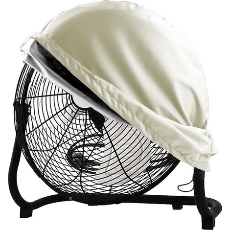 Housse Pour Ventilateur Industriel - 24 x 24 x 7,5 Pouces - Matériau Renforcé avec Revêtement Argenté - Cordon de Serrage - Pour Ventilateur de Sol 18 Pouces - 1 Pièce (1/5)