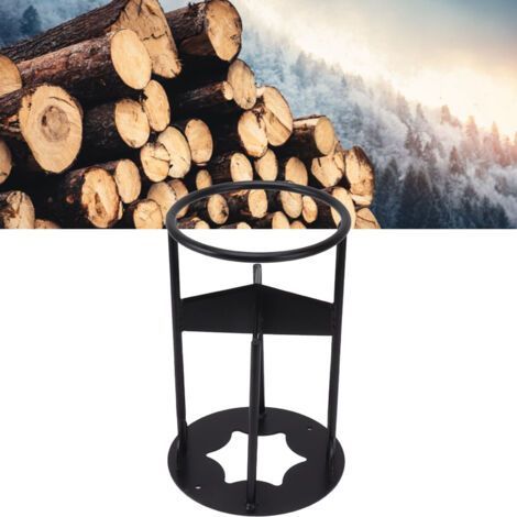 Séparateur de Bûches en Métal pour Camping et Maison Grand Modèle Croix A Support de Coupure de Bois Idéal pour Extérieur et Intérieur- (1/5)