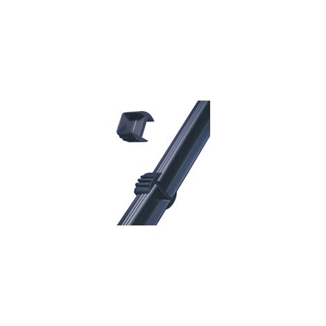 Butée centrale d'arrêt - Décor : Noir - Matériau : Plastique - Pose : A encastrer - Pour lame d'épaisseur : 8 mm - REHAU (1/2)