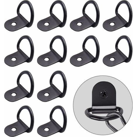 Filiyano-Lot de 12 anneaux en D en acier inoxydable, anneau de fixation, pour remorque, moto, camion, kayak, voiture, outils électriques, camping (1/5)