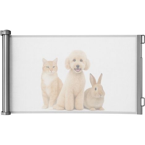 Portail de sécurité / Barrière pour chien / Portail à enroulement – 85 x 157 cm (1/5)