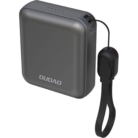 Batería externa K22+ de 10000 mAh con colgante y cable USB-C de 22,5 W - Gris (1/4)