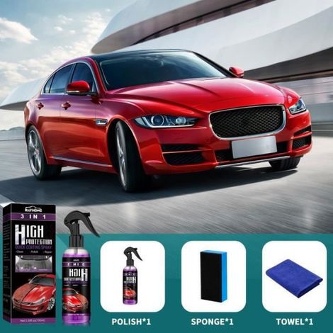 3 Pièce High Protection 3 en 1 Voiture, Crystal Coating Spray, Polish en Spray, Revêtement en Céramique, Polish Voiture BAUME (1/4)