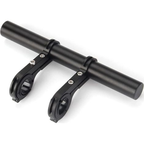 Support D'Extension De Guidon De Vélo,Rallonge De Guidon De Vélo Double,Multifonction Extension De Support En Alliage D'Aluminium,Support De Lampe De Poche Accessoires De Vélo,Pour Lampe De Poche,1 Pc (1/4)