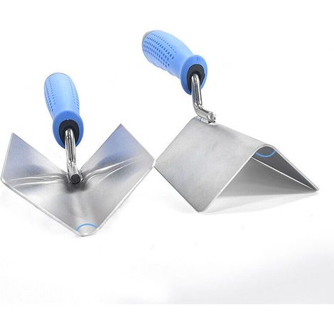 Truelle D'Angle - Acier Inoxydable - 90 Degres - Pour Platrerie Maconnerie Cloison Seche - Lot De 2 (1/4)