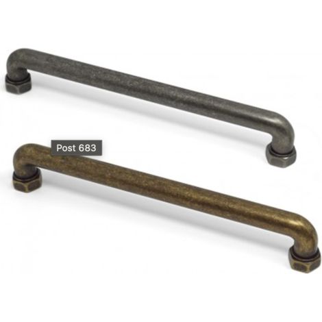 Tirador Tube 6201 - Bronce rústico. 212x14x34mm. Entrepuntos 192mm. (1/2)