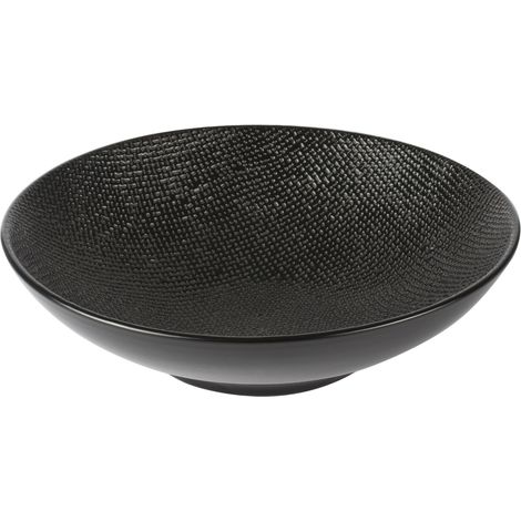 Table Passion - Assiette creuse Vésuvio noir 19 cm (lot de 6) (1/2)