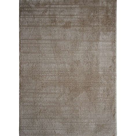 Tapis salon contemporain 160x240 cm – Polyester à poil court – Texture en relief – Entretien facile – Certification OEKO-TEX – Thedecofactory