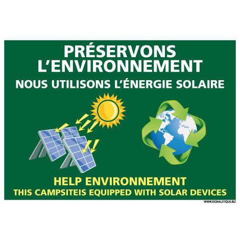 PANNEAU PRESERVONS L'ENVIRONNEMENT (H0447) - Adhésif - 105 x 75 mm