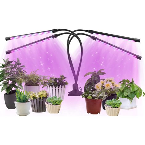 4-flammige Pflanzenlampe für Zimmerpflanzen, 84 LEDs, 10 Intensitätsstufen, 3/9/12-Stunden-Timer, 3 Beleuchtungsmodi, kompakte Pflanzenlampe für Pflanzen, Blumen und Gemüse.