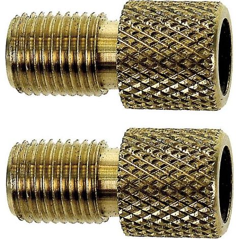 2x Ugelli di gonfiaggio universali Presta e Dunlop con attacco Schrader per camere d'aria, pneumatici, compressori, biciclette, auto, palloni, piscine e materassi gonfiabili (1/3)