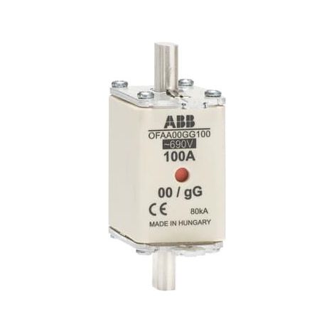Fusible Couteau 125A GG Taille 00 690V 1SCA022724R0610 ABB 923310