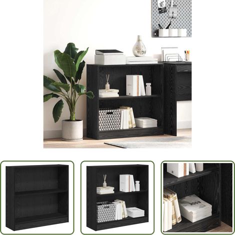 Étagère chêne noir -  Étagère Chêne noir 80 x 24 x 76 cm Bois d'ingénierie (1/5)