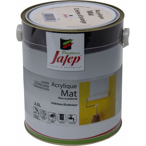 Peinture acrylique mat crème d'orange Jafep 2,5L (1/5)