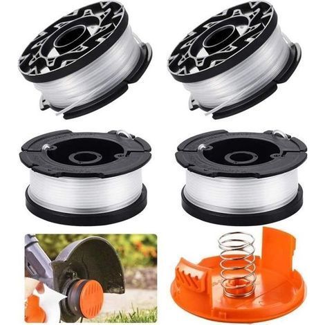 4-teiliges Ersatzspulen-Set für Trimmerfaden mit Spulenabdeckung für Black & Decker (1/4)