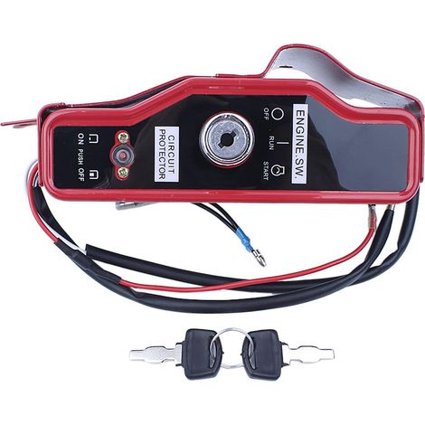 Boîte de commutation avec clés pour Honda GX160 GX200 5.5HP & 6.5HP Boîtier de commande de commutateur d'allumage pour Honda GX160 GX200 5.5HP & 6.5HP générateur moteur à essence 4 temps (1/5)