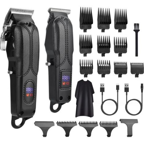 Tondeuse Cheveux Professionnelle - - 4 Vitesses Réglables - 13 Peignes Limites (1/4)