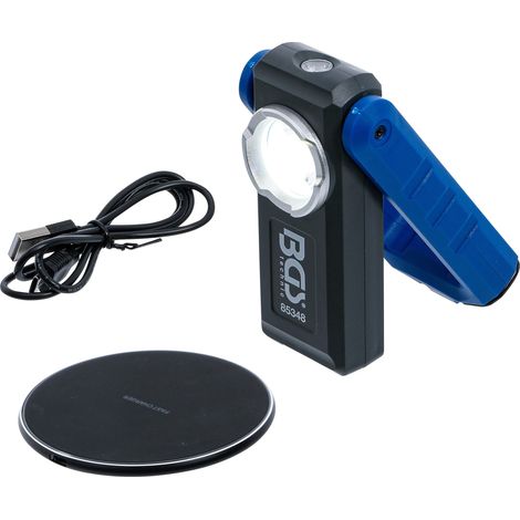 Lampada da officina bgs LED COB nera batteria 2000 mAh (1/4)
