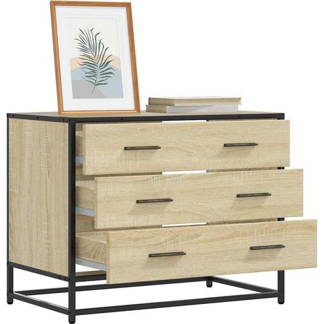 vidaXL Cassettiera Rovere Sonoma 70x41x56 cm in Legno Multistrato
