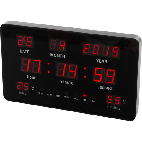 Horloge Murale Avec Affichage Led (1/2)