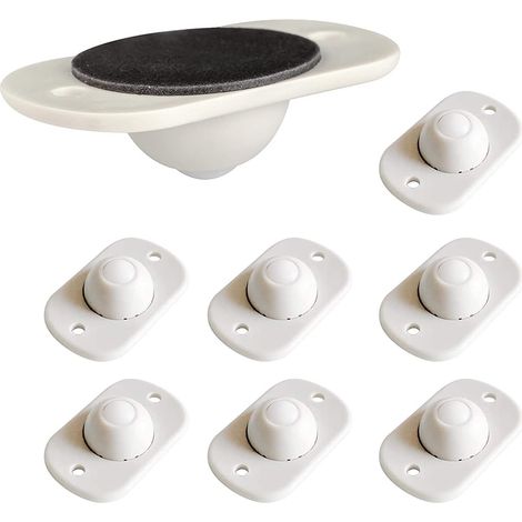 Roulettes Pivotantes En Abs - Adhésives Ou À Visser - Pour Meubles Et Bricolage - Lot De 8 Pièces (1/5)