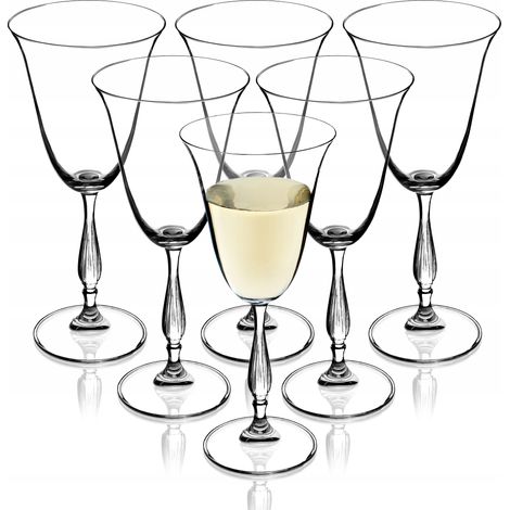 KADAX Weingläser aus Kristallglas, 6er Set, 250ml, hochwertige Qualität