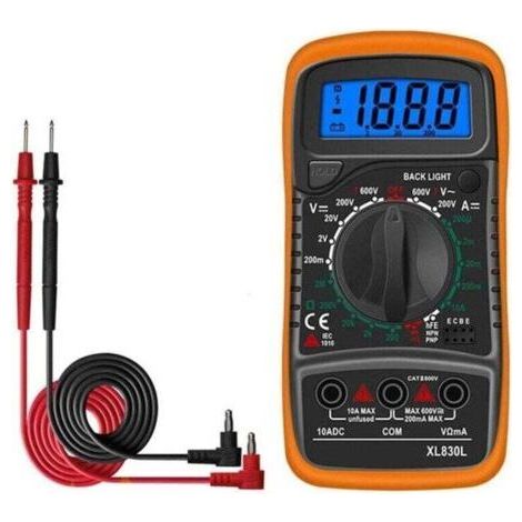 XL830L Digitalmultimeter Batterietester Strom Spannungs AC/DC Summer Transistor NPN PNP Voltmeter Amperemeter Ohmmeter für Heimwerkerlabor Schule Fabrik (1/4)
