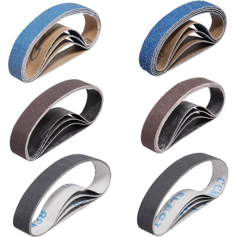 24 Bandes Abrasives 19x305mm, Zircone, Alumine, Carbure, Affûteuse Couteaux (1/5)