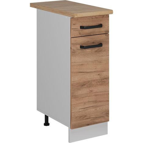 Mobiletto base per cucina R-Line, Quercia dorata, 30 cm PL Rovere, Vicco