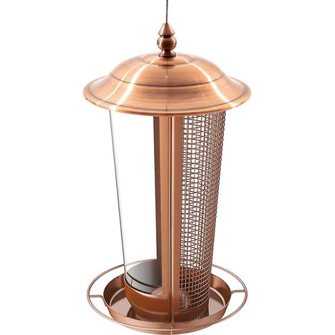 Mangeoire à oiseaux sauvages 2 en 1, suspendue, résistante aux intempéries, en acier inoxydable, pour jardin et extérieur (1/5)