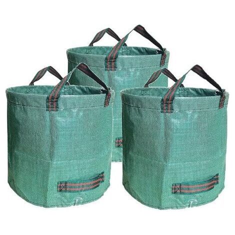 Set mit 3 x 500L XXL-Gartensäcken (50 kg), robuste Gartenabfallsäcke, stabile PP-Abfallsäcke, wiederverwendbare und stabile Gartensäcke (1/4)