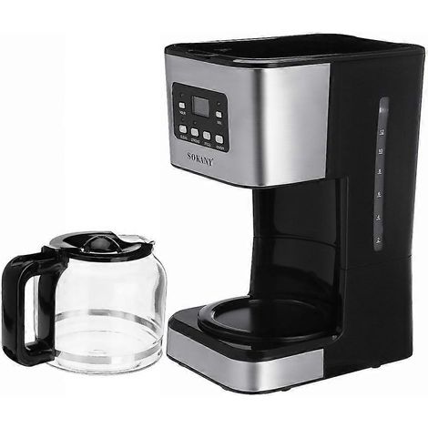 Cafetière électrique SOKANY 950 W 1,5 L (12 tasses) avec fonction maintien au chaud programmée sur 24 heures et prise américaine. (1/5)