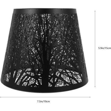 Abat-jour - - Tambour Moderne - Métal - E27 - Noir