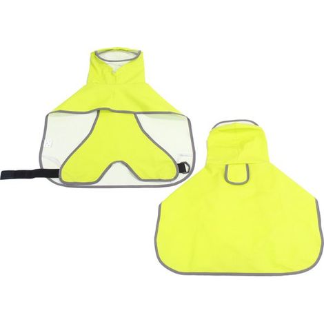 Impermeabile per cani con cappuccio. Cappotto impermeabile per cani. Impermeabile trasparente per cani con cappuccio. Fascia in vita regolabile. Con fodera protettiva. (1/5)