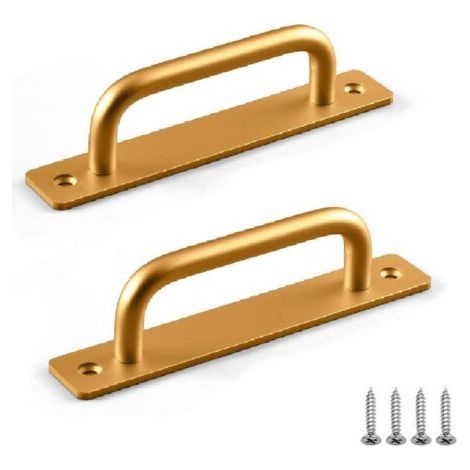 2pcs Sliding Door Handle, Aluminum Door Handle, Cabinet Handle (Gold) (1/5)