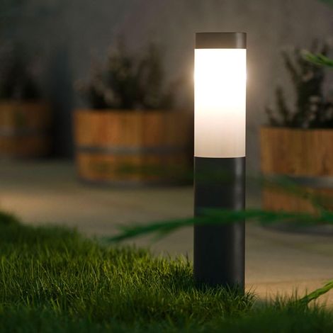 Lampadaire de jardin à énergie solaire USB Anthracite