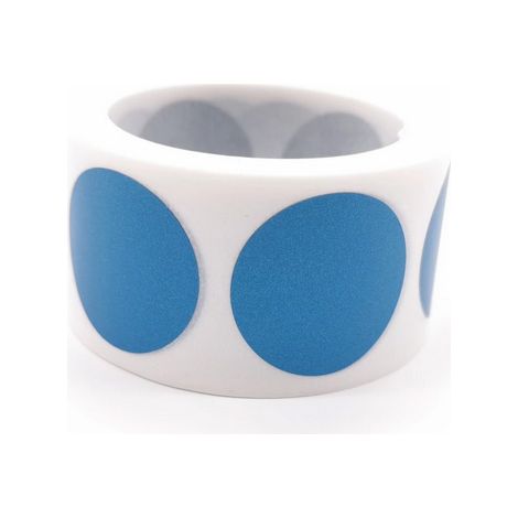Autocollants à gratter ronds bleus de 25 mm x10