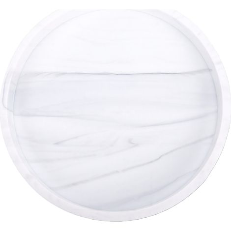 Tapis de gamelle pour animaux bord surélevé silicone antidérapant étanche chien, chat nourriture, eau bol 18cm / 7.1in style marbre blanc (1/5)