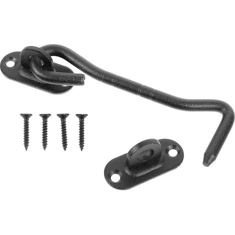 FOMIYES 2 Jeux Pestillo de Gancho Negro d'Acero Inoxidable para (1/5)