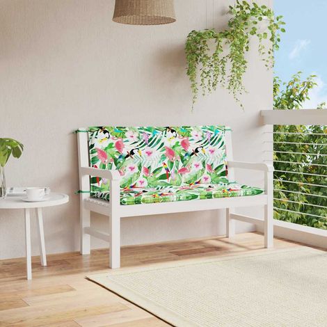 Coussins de banc de jardin lot de 2-Coussin de banquette de jardin multicolore 120x50x7 cm (1/5)