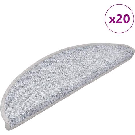 Stufenmatten 20 Stk. 56x17x3 cm Hellgrau Halbrund