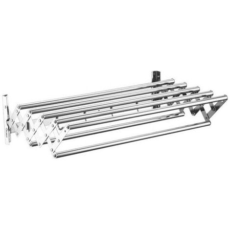 Porte-serviettes rétractable en acier inoxydable de 70 cm, étendoir à linge de balcon sans perforation, support de rangement, porte-serviettes pliable extensible de salle de bain, HD-70 (1/3)