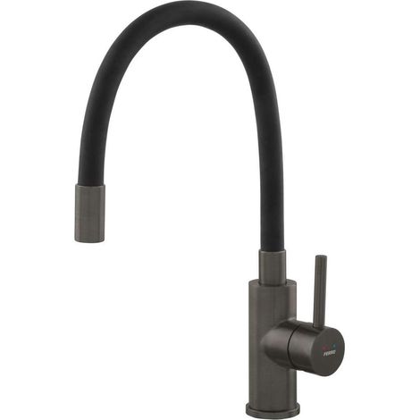 Novaservis Ferro - Spültischarmatur mit flexiblem Arm, schwarz/gun metal BZA4BSSGM (1/3)