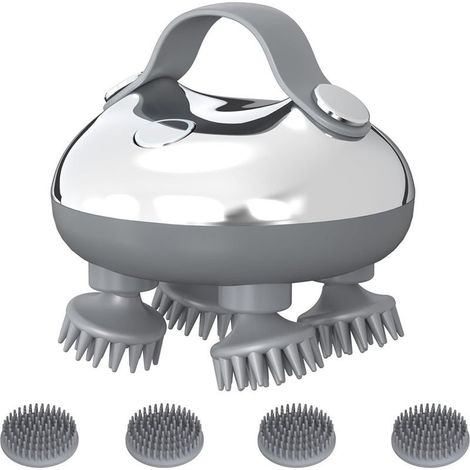 Device of massage of the head with 3 modes of kneading Device of massage of the head waterproof IPX7 with 8 picots for a cleaning in depth,device of massage corporel for relieve the stress (1/5)