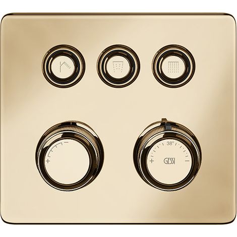 Termostato Gessi Hi-FI listo para montar con botón de