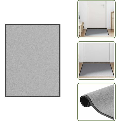 Paillasson gris 90x120 cm - Paillasson - Paillasson De Porte - Paillasson De Bienvenue - Paillasson De Porte Extérieur (1/5)