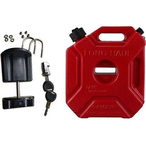 1 ensemble de réservoirs de carburant de 5 L, bidons d'essence en plastique, support pour voiture ou moto, jerrican, bidon d'huile, bidon de carburant (1/5)