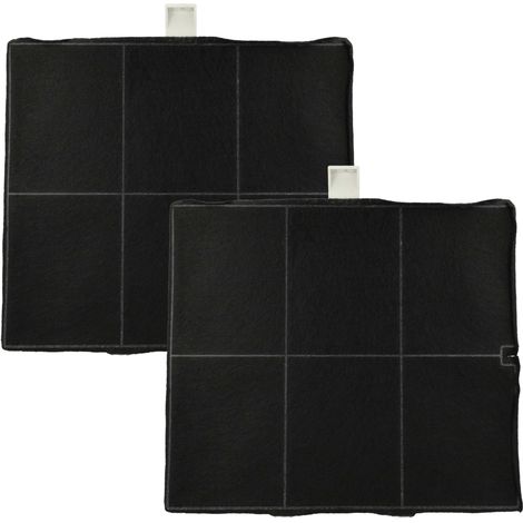 vhbw 2x Filtro a carboni attivi compatibile con Bosch DHZ5135, DHZ5136, DHZ5205, DKE645D, DKE945D, DWB062450R cappe aspiranti - 25,5 x 22,5 x 2,3 cm
