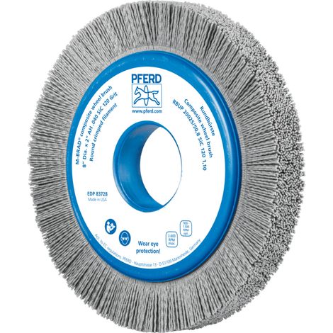PFERD TOOLS COMPOSITE Rundbürste RBUP Ø 200x25x50,8 mm Bohrung SiC-Filament-Ø 1,10mm Korn 120 stationär (1/4)