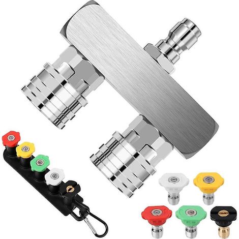 Embouts pour nettoyeur haute pression, embout de buse 2 en 1 pour nettoyeur haute pression -- (1/5)